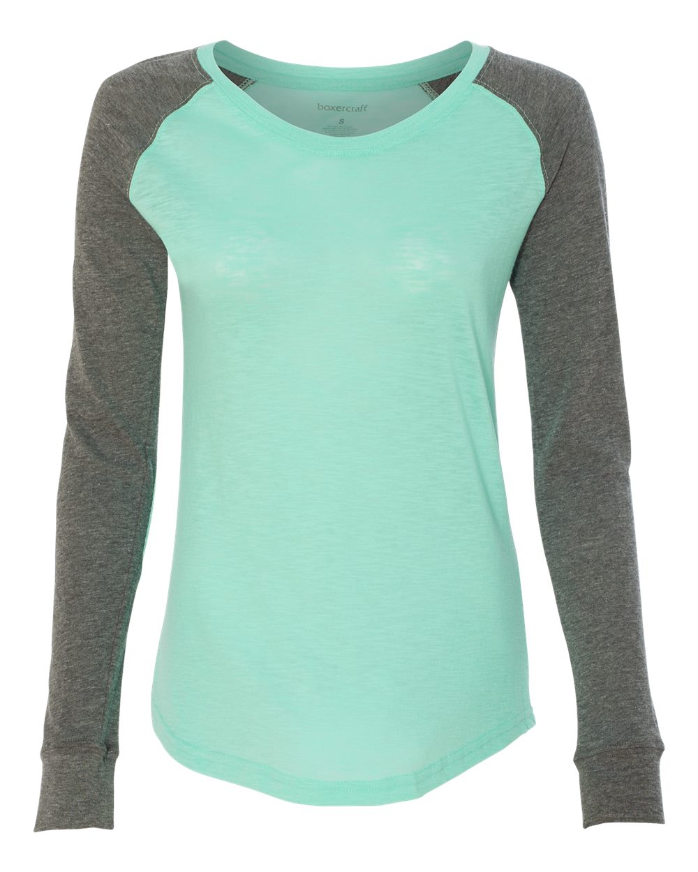 Women's Preppy Patch Slub Long Sleeve T-Shirt - T66 6