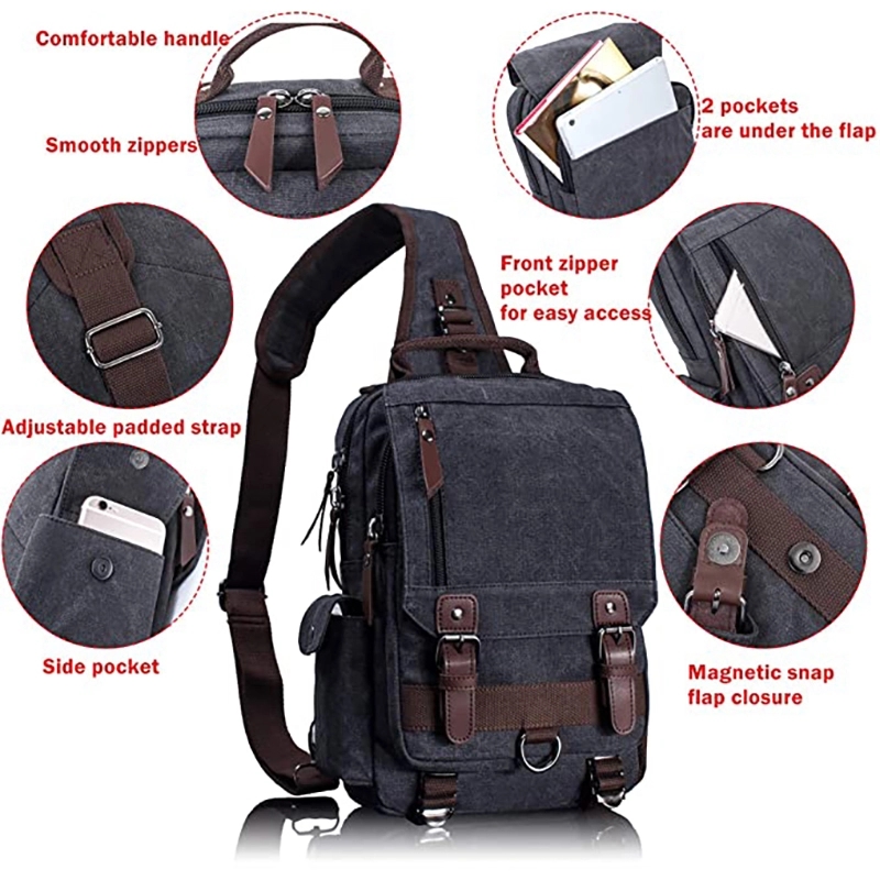 Canvas Messenger Shoulder Bag 4