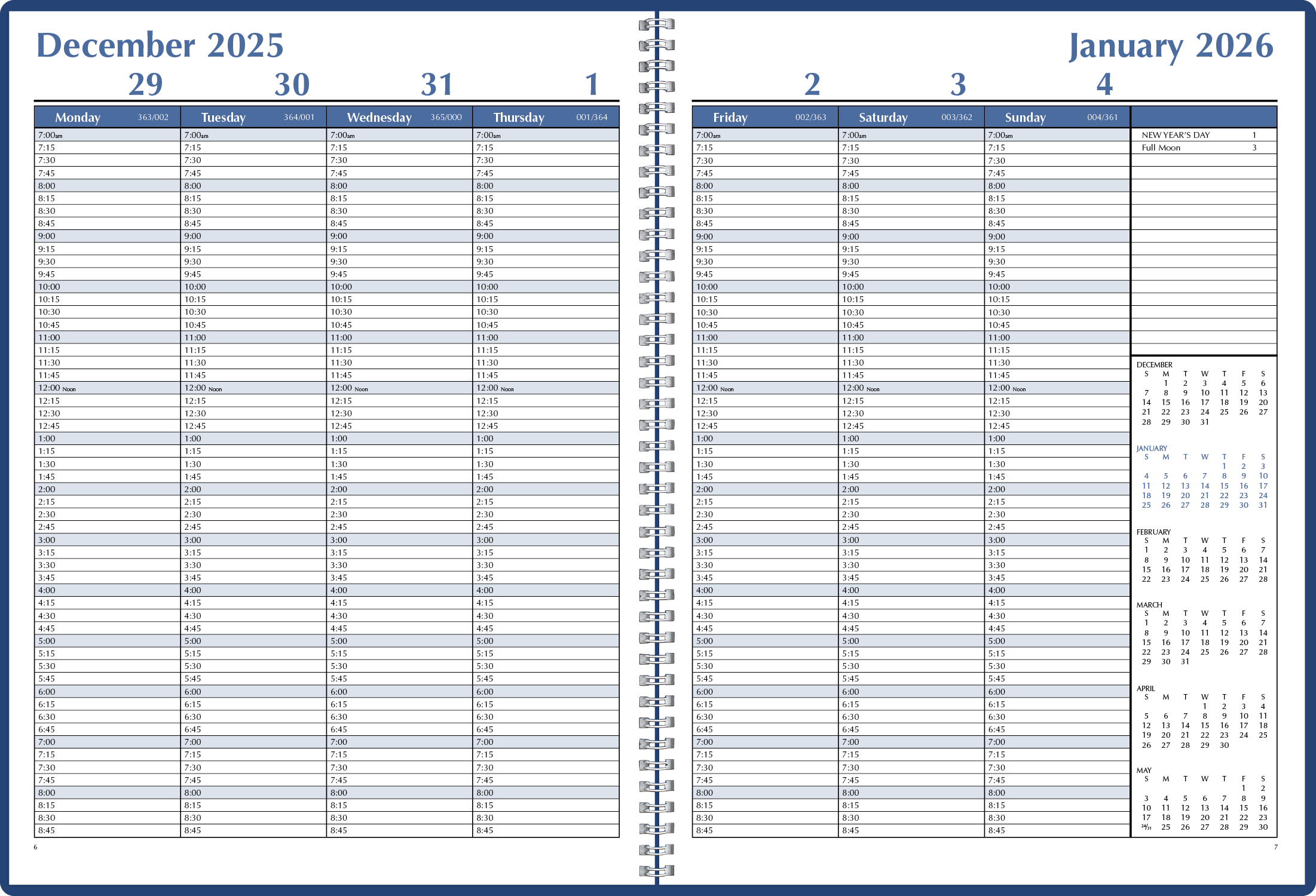 Triumph® Calendars Weekly Time Manager 47