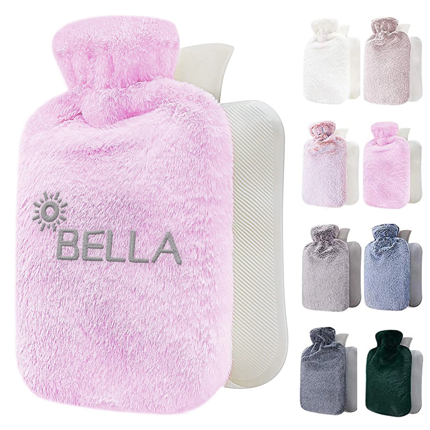 Rechargeable Hot Water Bottle With Soft Cover - 1.8L Large 1