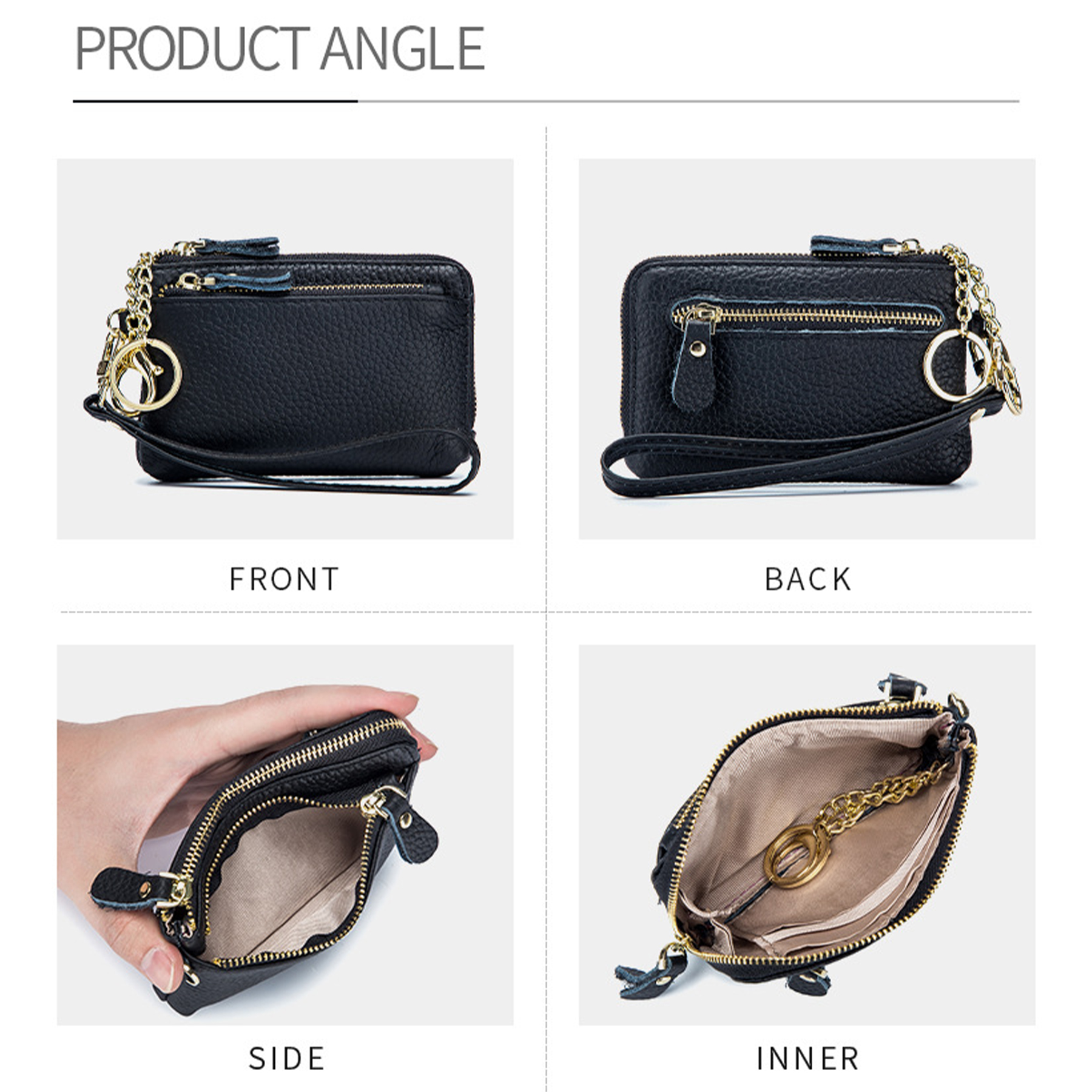 Genuine Leather Simple and versatile coin purse 4