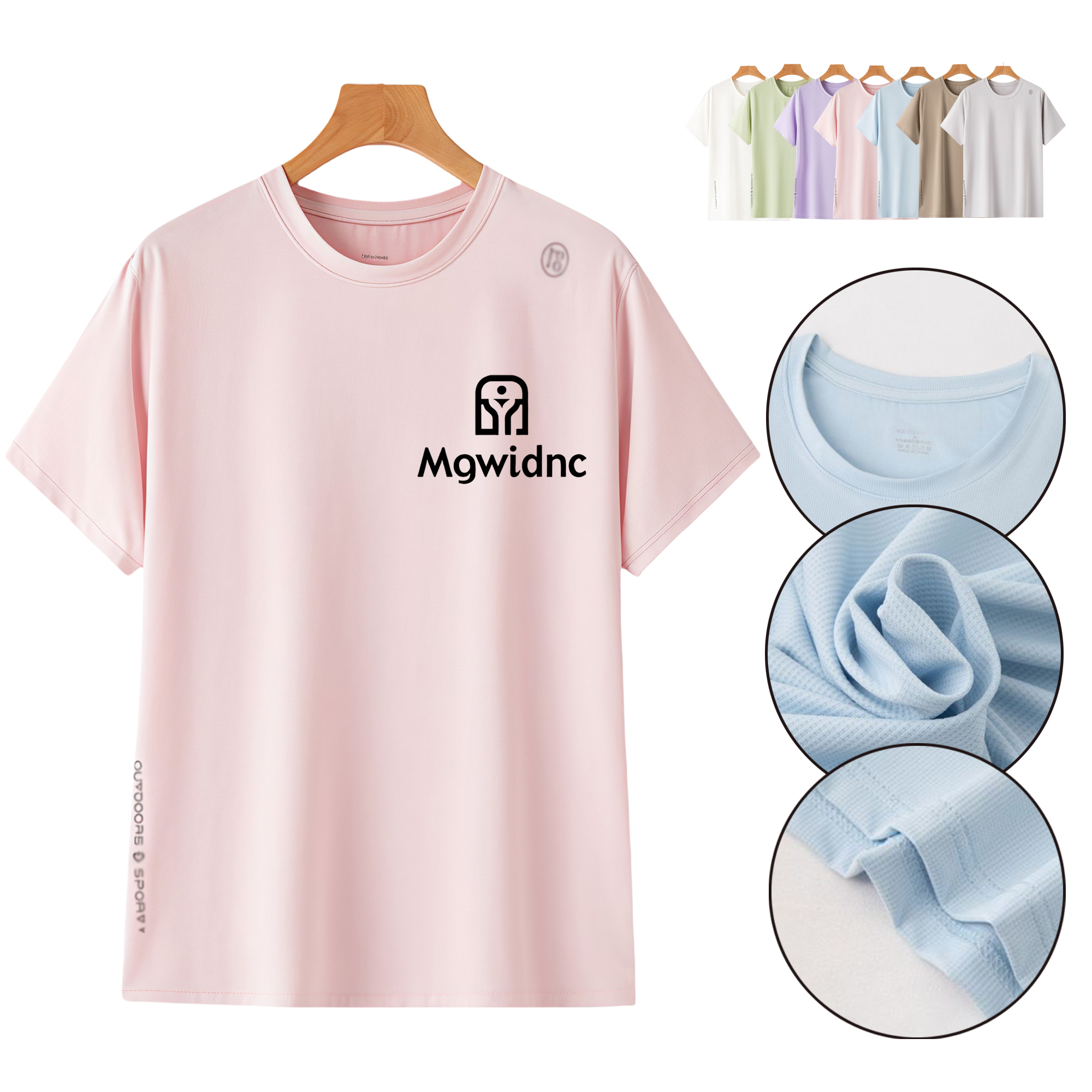 Men's Cool Quick-Dry 7A Anti-Bacterial Short Sleeve T-Shirt 9