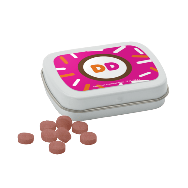 Sugar Free Mints in a Small Rectangular Hinged Tin 9