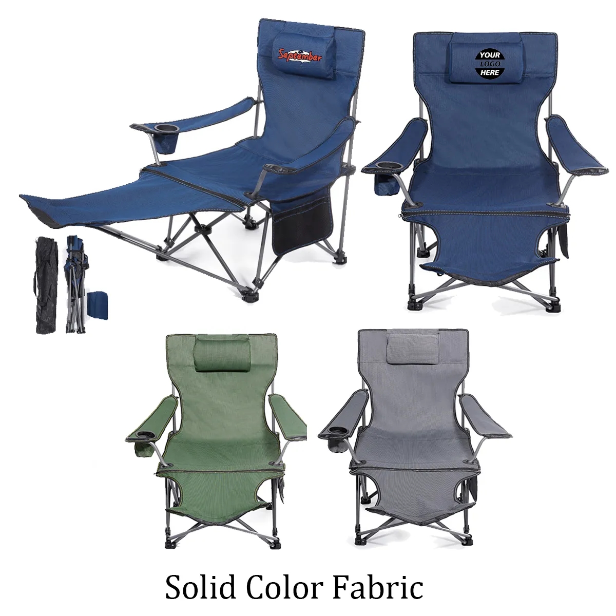 Portable Mesh Camping Lounge Reclining Chair with Footrest 4