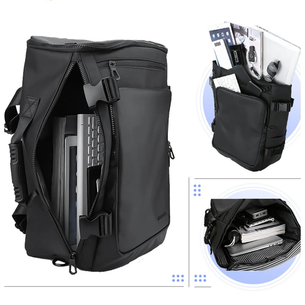 Multifunction Durable Laptop Backpack All-Over Printing 6