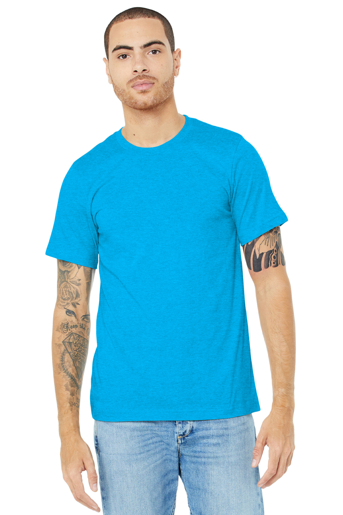 BELLA+CANVAS Unisex Heather CVC Short Sleeve Tee. BC3001CVC 352