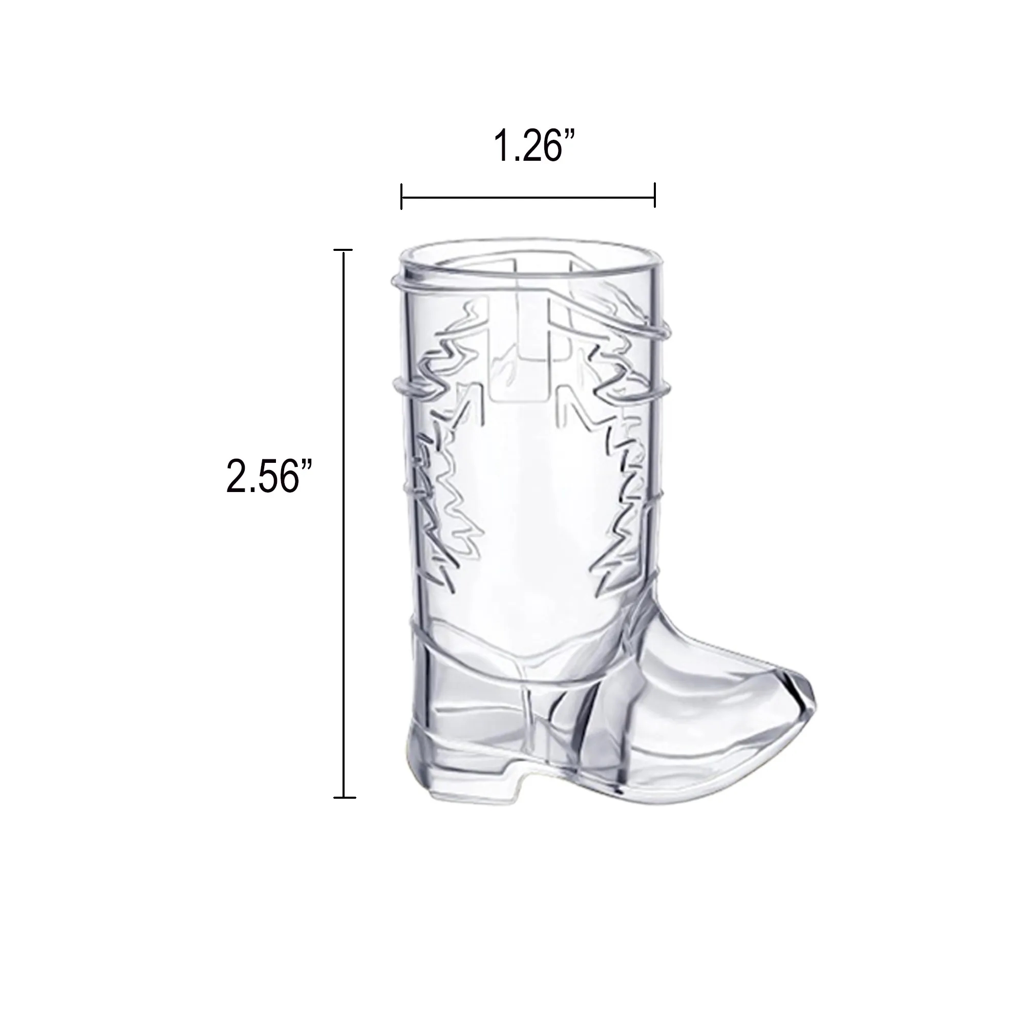 1Oz Mini Cowboy Boot Shot Plastic Cup Reusable MOQ100 3