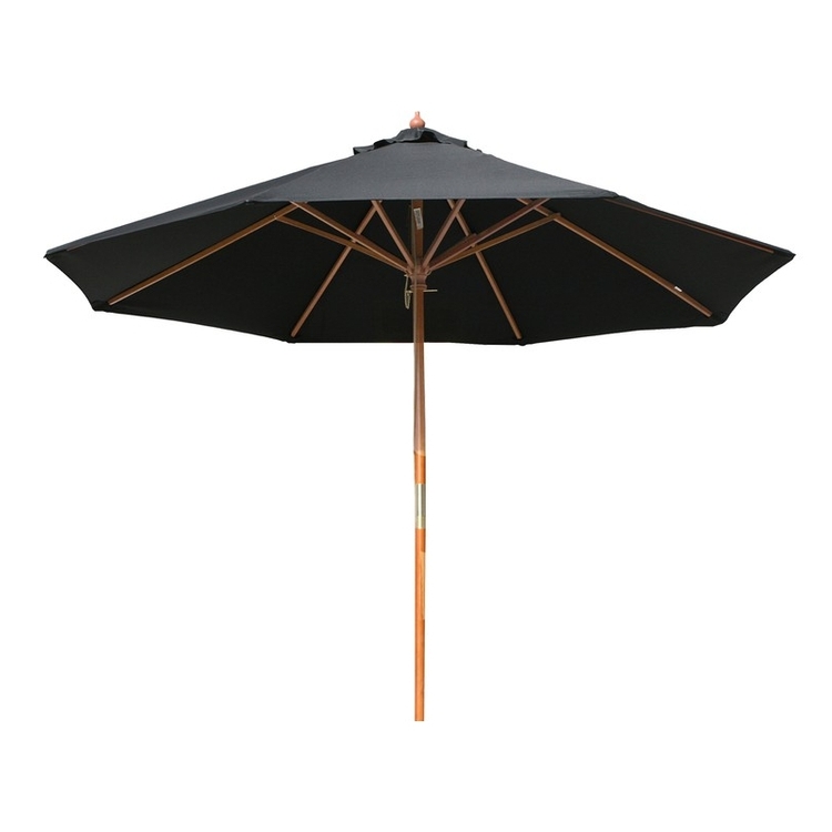 Round Wood Umbrella with 8 Ribs, Blank,9' 3