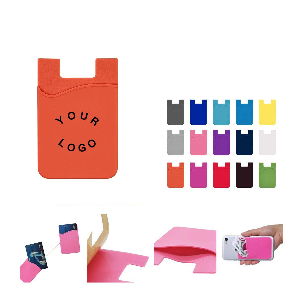 Silicone Phone Wallet Slim Card Holder 3