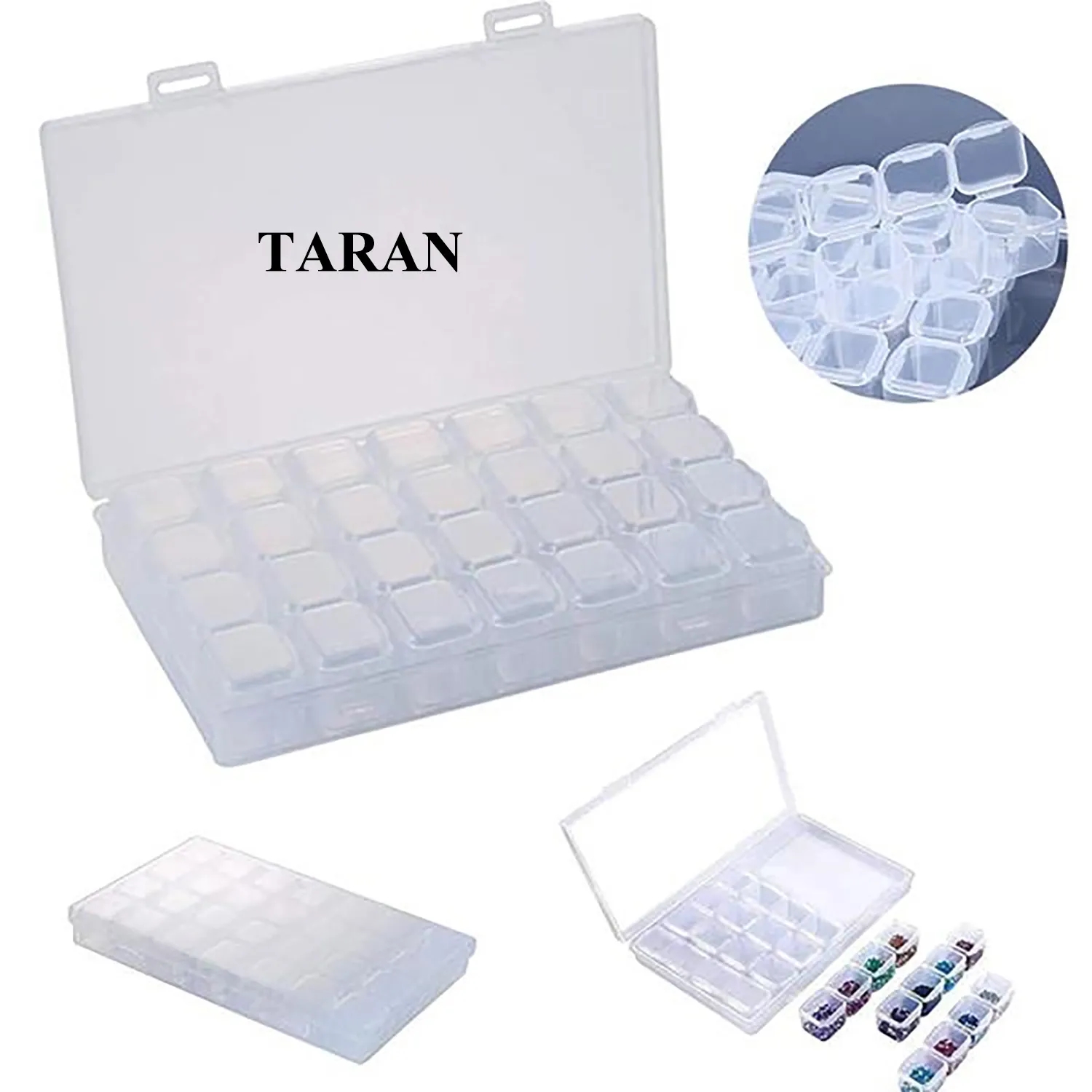 Grids Clear Plastic Organizer Box 3