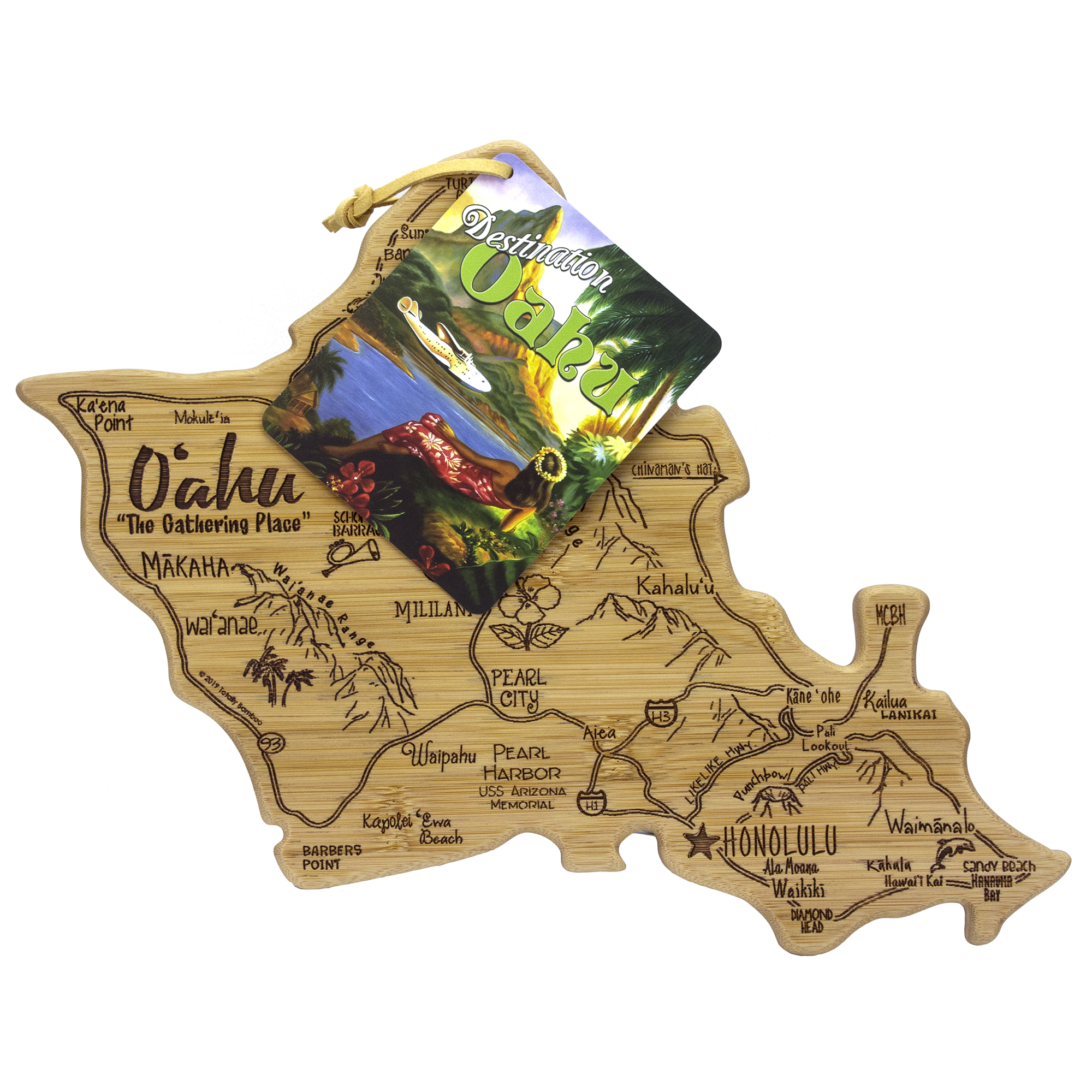Destination Oahu Hawaii Cutting & Serving Board 5
