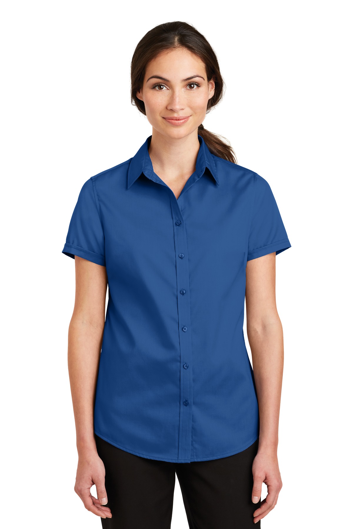 Port Authority Women's Short Sleeve SuperPro Twill Shirt. L664 7