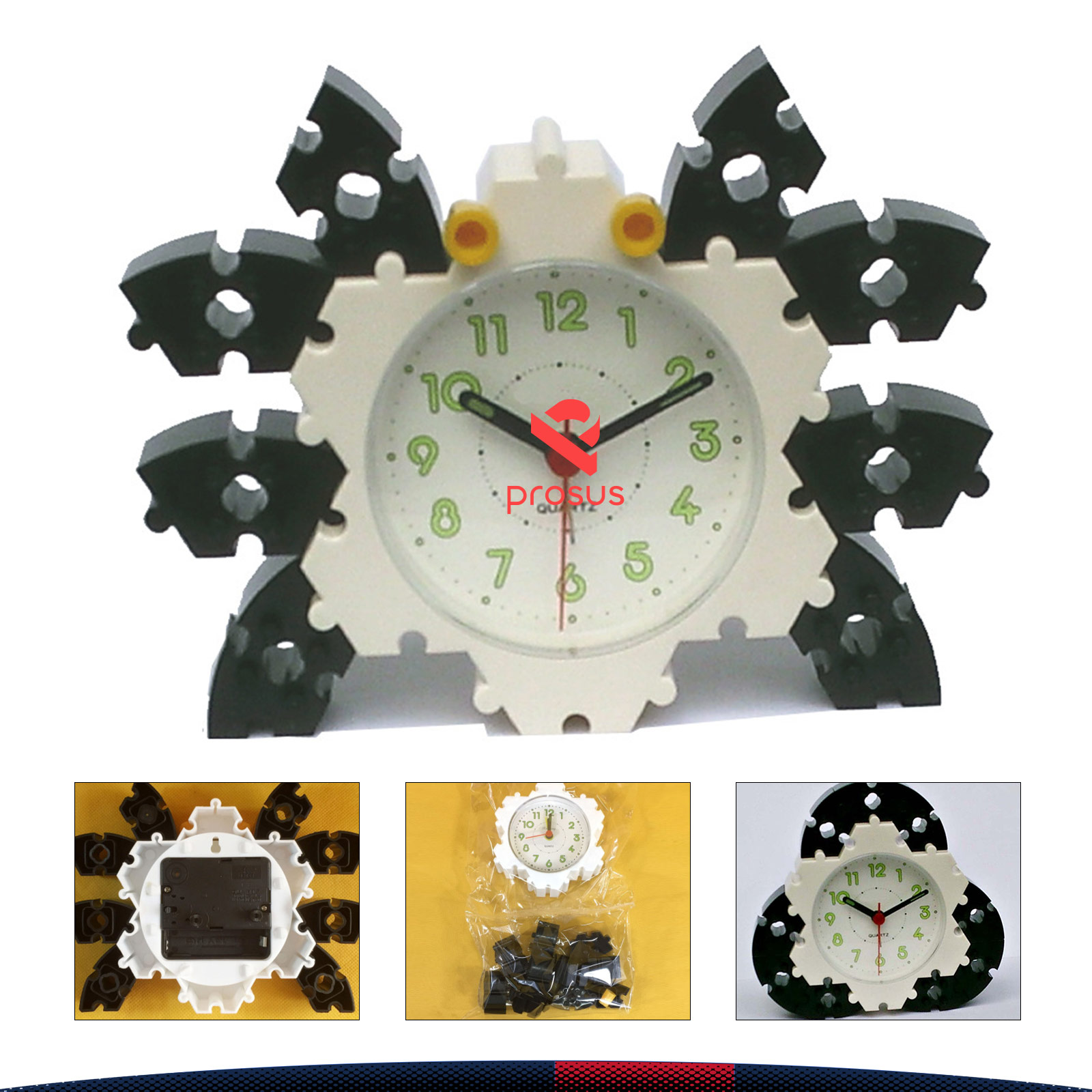 DIY Building Block Assembled Alarm Clock 2
