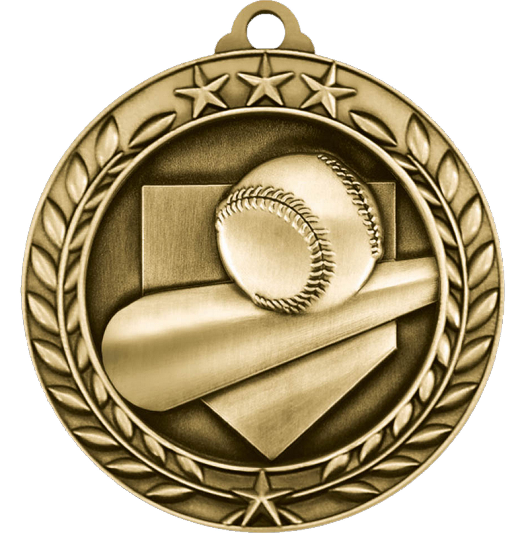 Stock Small Academic & Sports Laurel Medals: Baseball 3