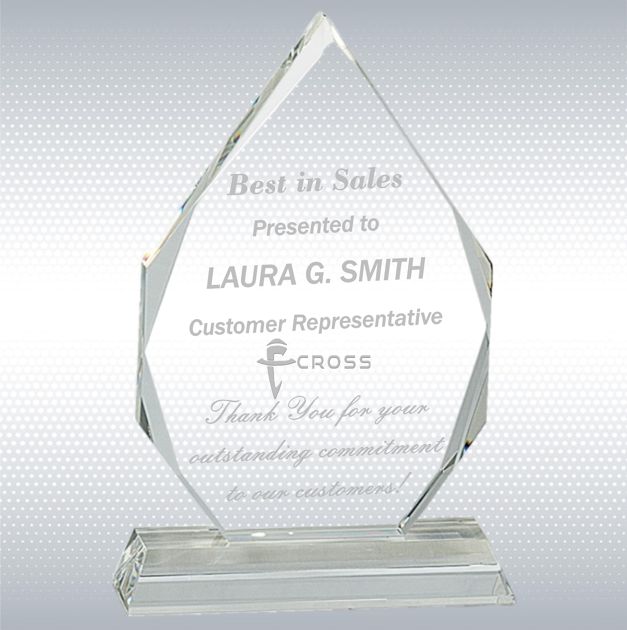 Prism Optical Crystal Award (9"x 5.5") 7