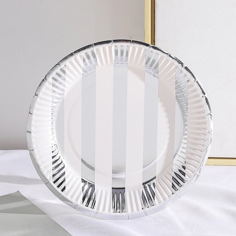 Custom 7" Disposable Party Picnic Salad Dessert Paper Plate 4