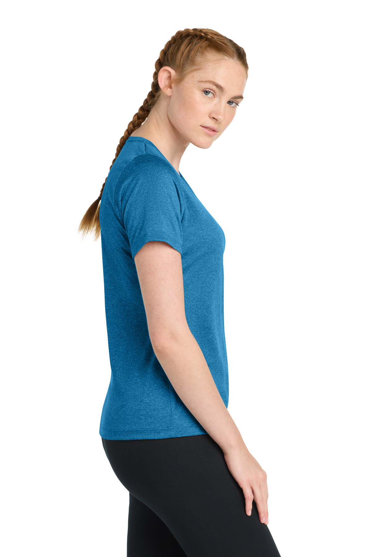 Sport-Tek Women's Heather Contender Scoop Neck Tee. LST360 9