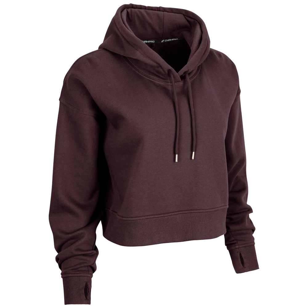 Victory Fleece Women's Crop Hoodie, custom hoodie or sweatshirt with logo imprint 1