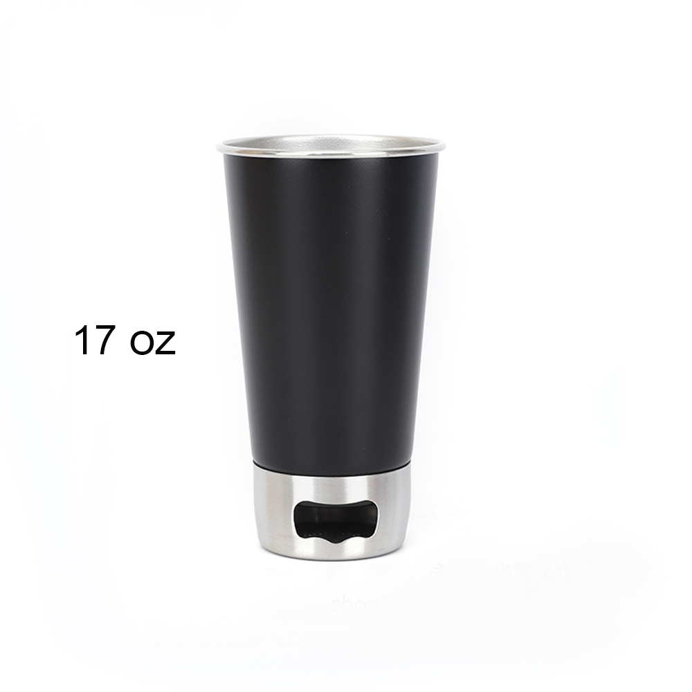 Stainless Steel Beer Cup With Opener 1