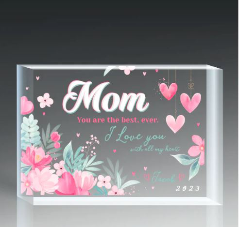 ACRYLIC BLOCK, STRAIGHT CUT, NO BEVEL 7