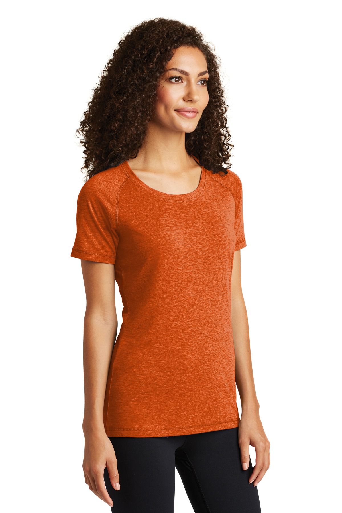 Sport-Tek Women's PosiCharge Tri-Blend Wicking Scoop Neck Raglan Tee. LST400 45