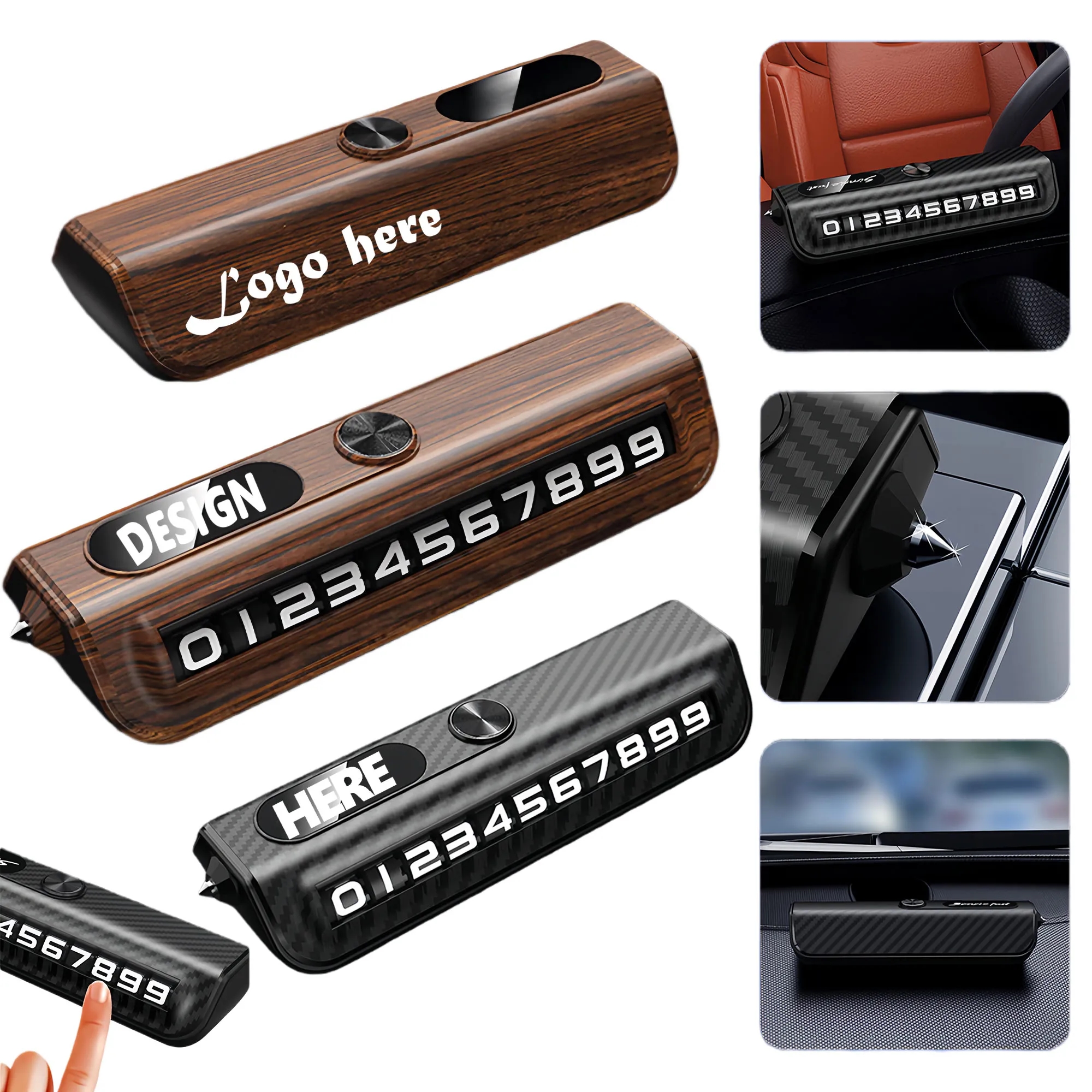 Luxury Temporary Parking Phone Number Plate For Car