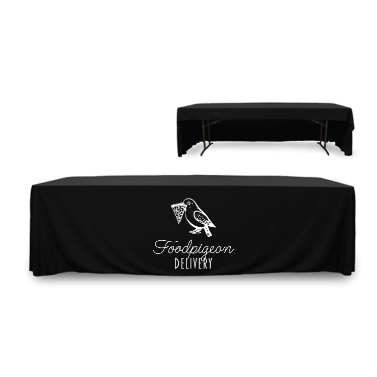 8 ft. 3 Sided PolyKnit™ Table Cover (WHITE LOGO ONLY) 15