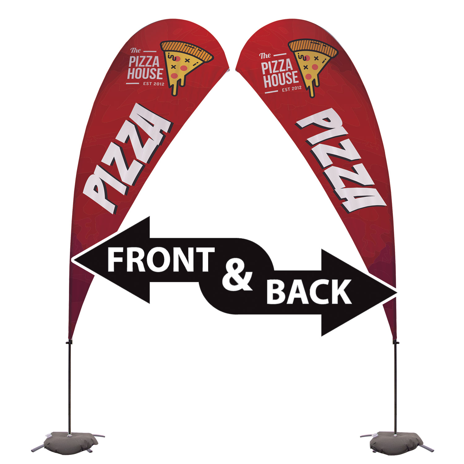 13' Value Teardrop Sail Sign Kit (Single-Sided with Cross Base) 11