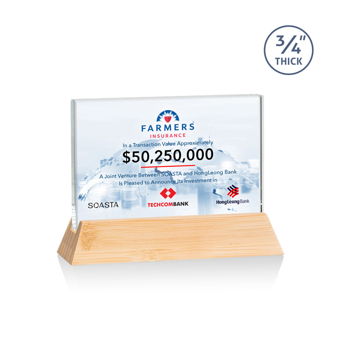 Walkerton VividPrint™ Award - Starfire/Bamboo (Horiz) 8