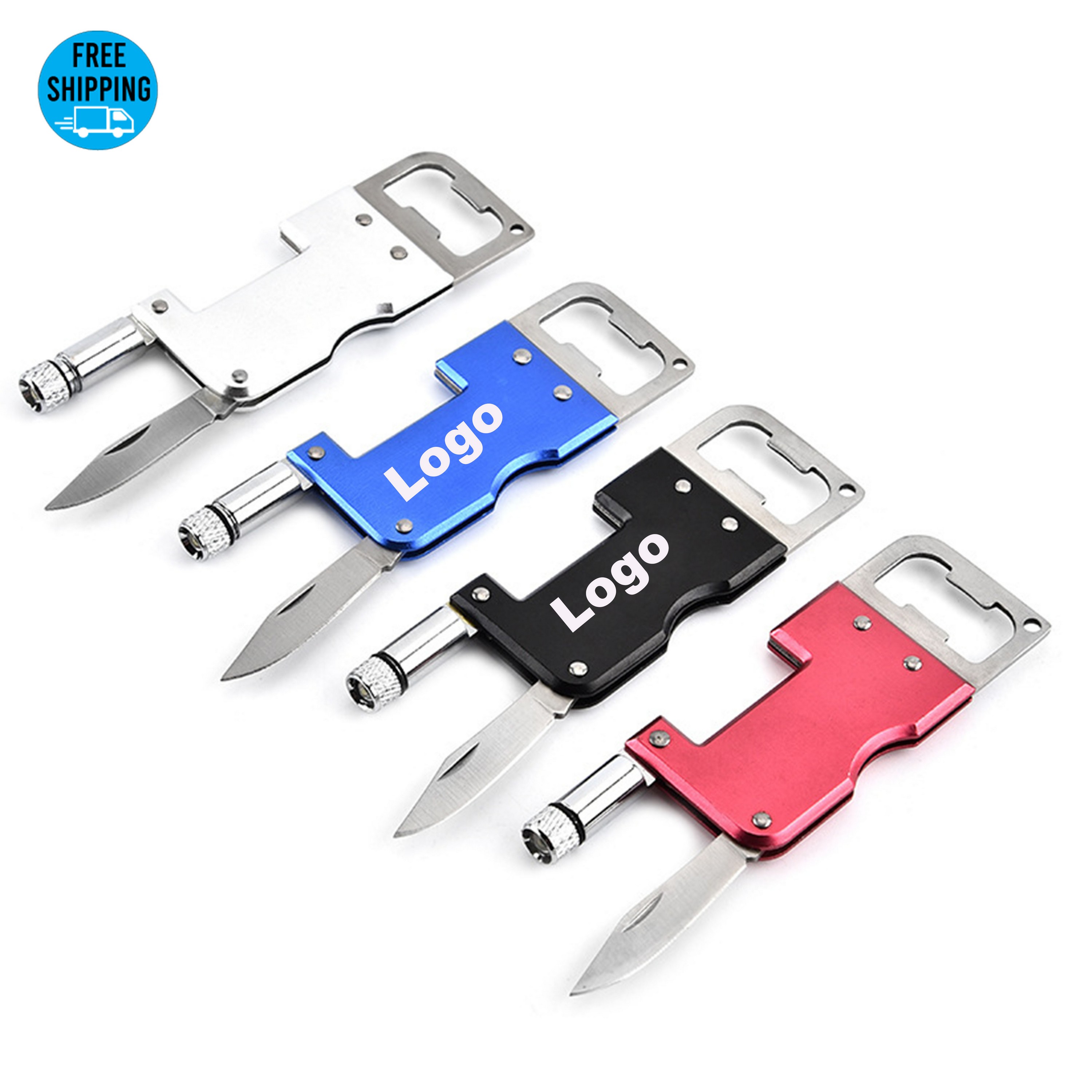 Multifunctional Metal LED Bottle Opener Key Chain 6