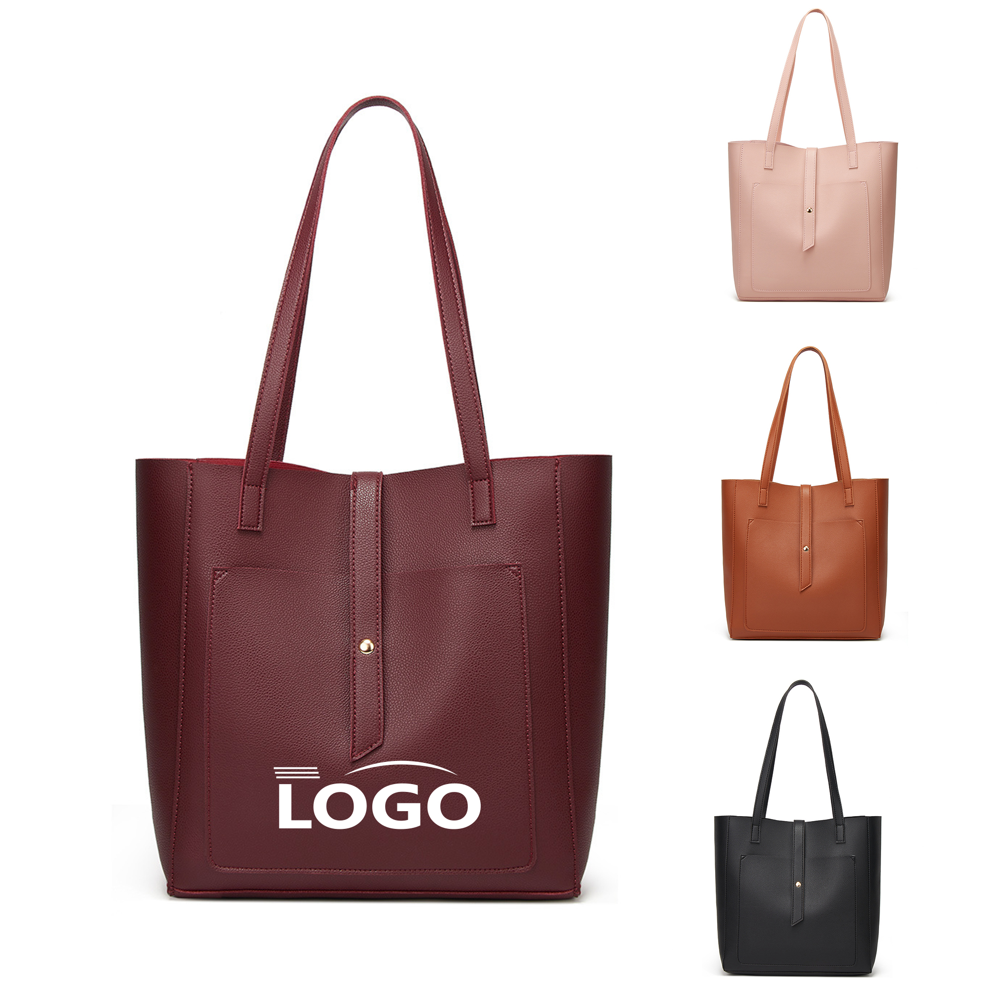 Fashionable PU Tote Bag with Generous Capacity 1