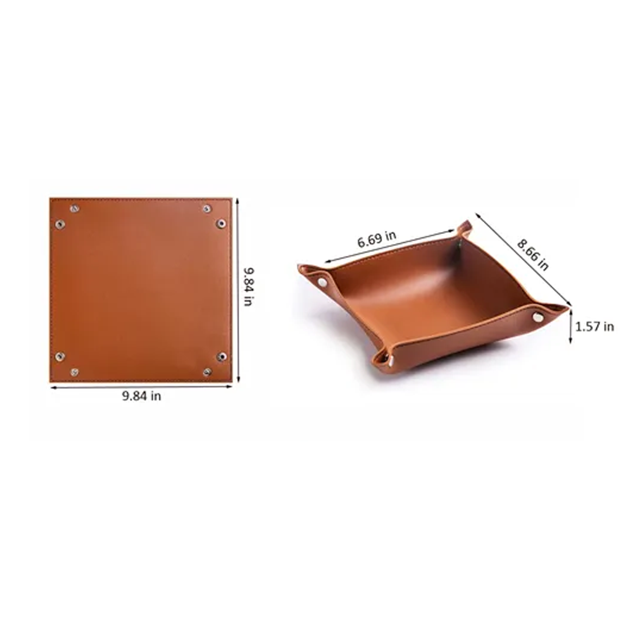 Foldable PU Leather Valet Tray 3