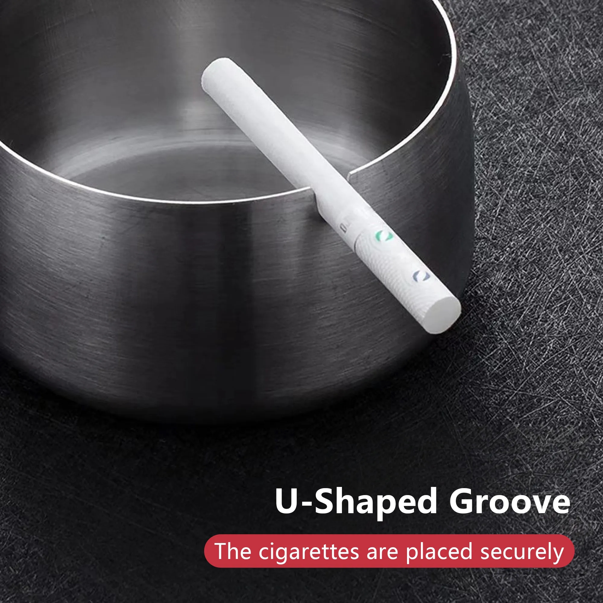Stainless Steel Windproof Ashtray 6