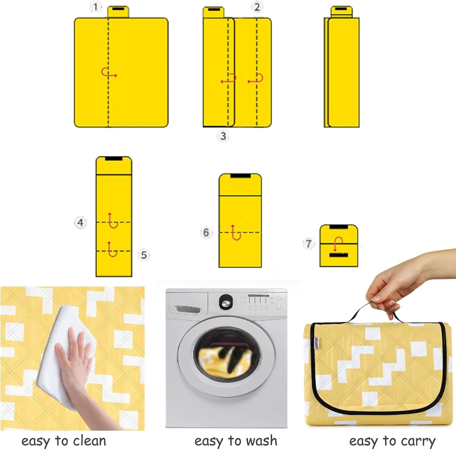 Lightweight Non-woven Picnic Blankets Withe Carry Handle 3
