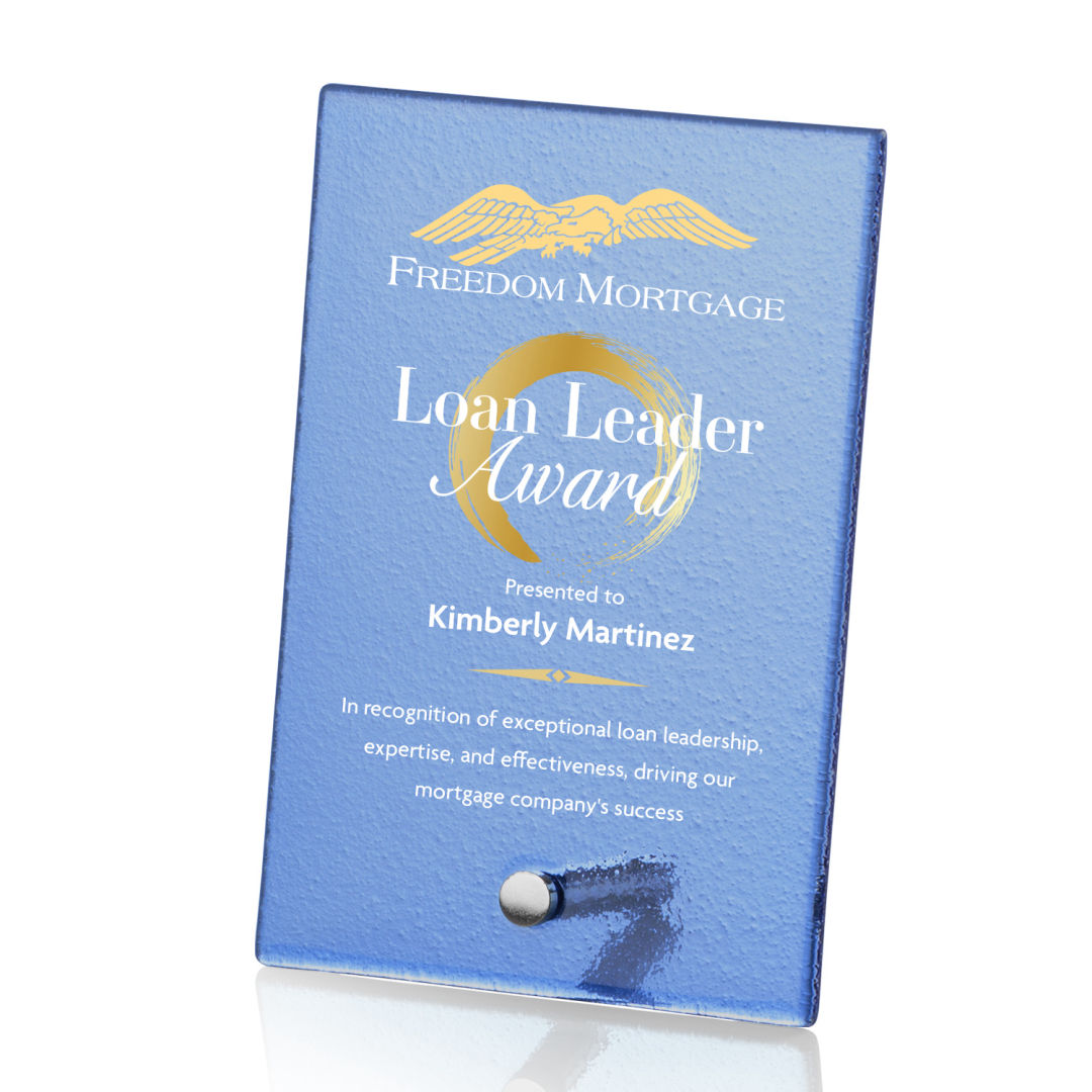 Atchison Blue Rectangle VividPrint™ Award - Silver