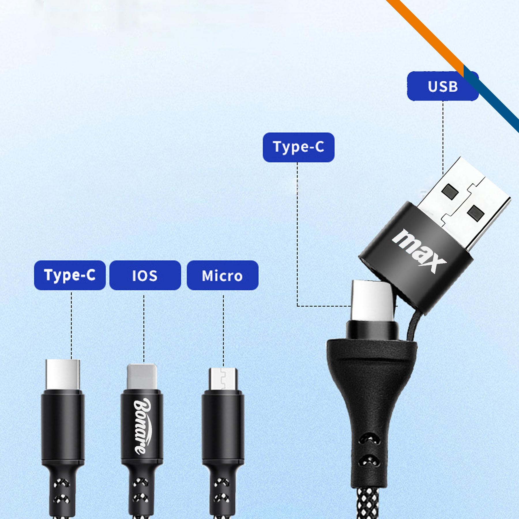 PowerLink 5in1 66W Fast Charging Cable 1