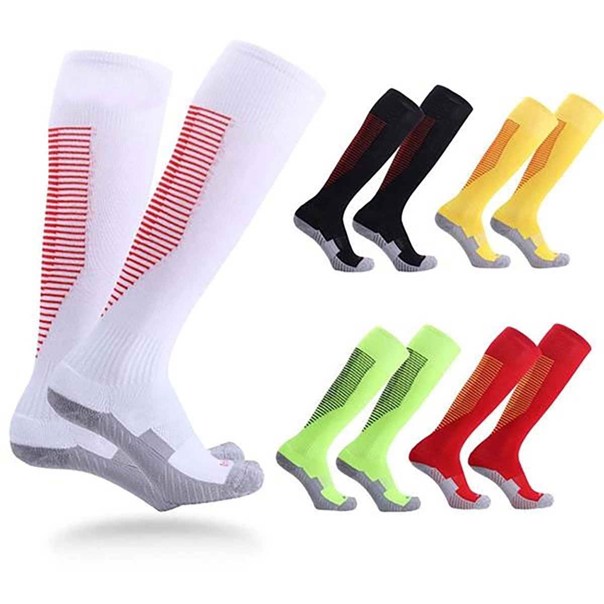 Stripe Knee High Athletic Crew Socks 2