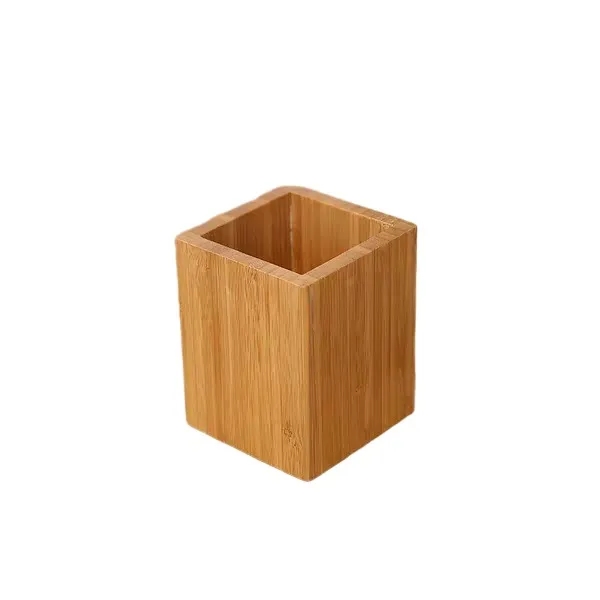 Desktop Bamboo And Wood Pen Holder 3