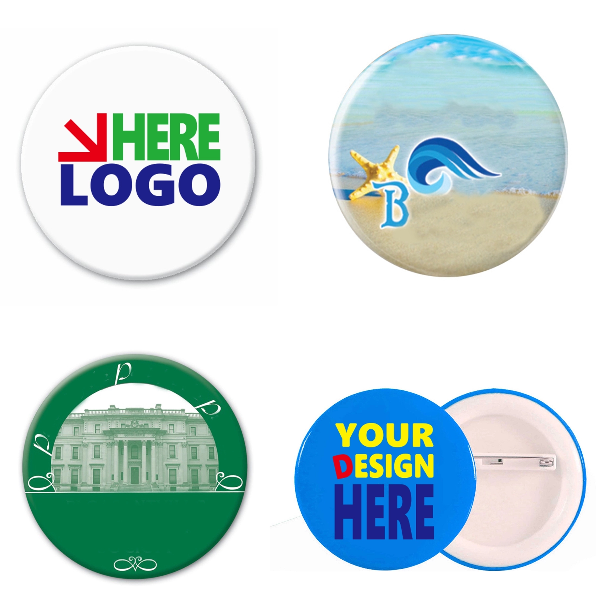 1.2" Round Plastic Custom Buttons
