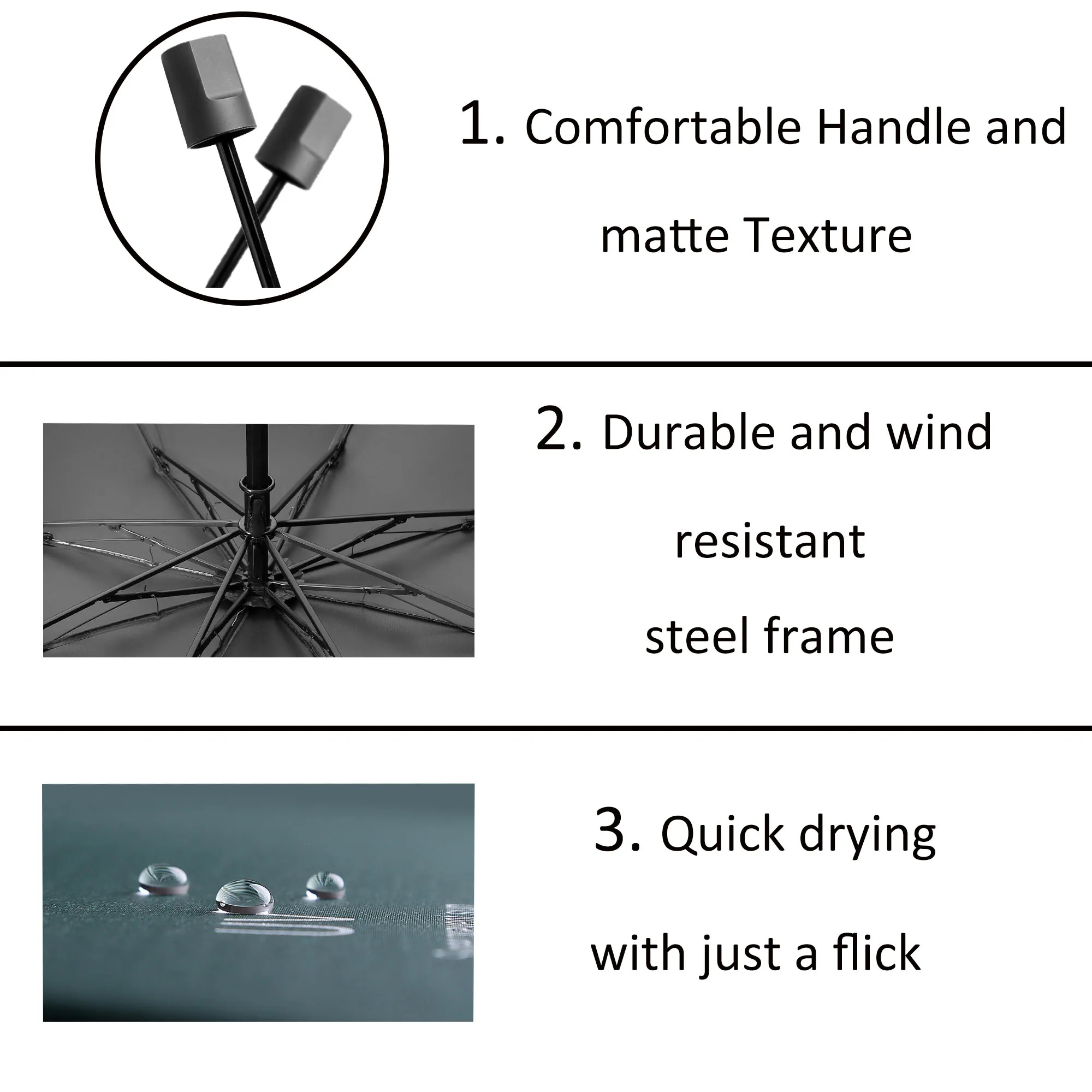 38" Steel Sunshade Umbrella 4