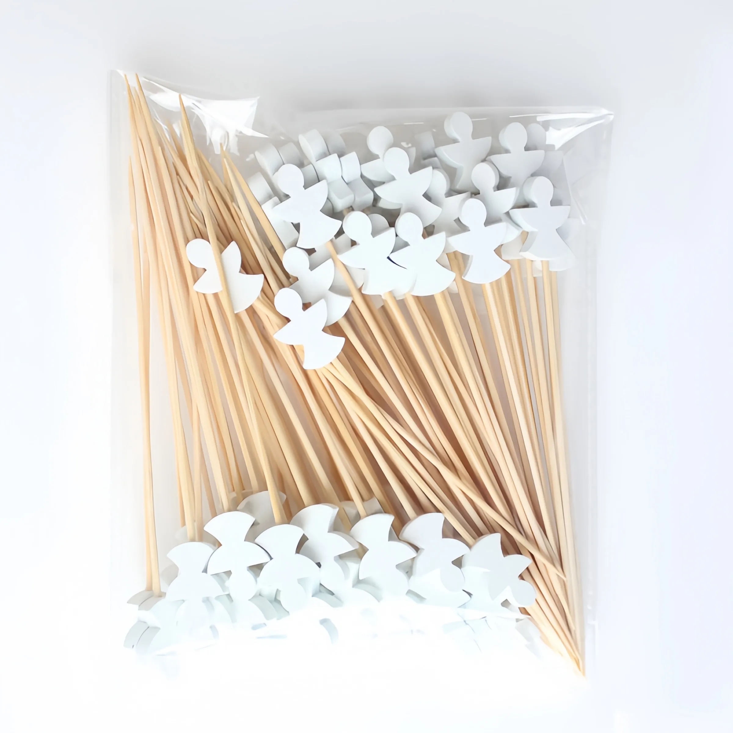 100PCS/ SET Christmas Fruit Disposable Bamboo Sticks 2