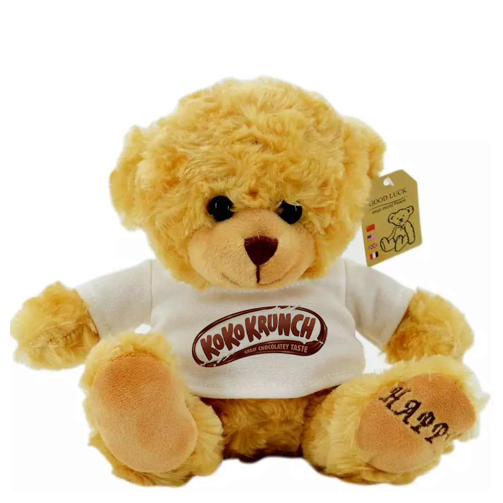 Happy Teddy Bear w/ Full-Color Logo on Shirt 3