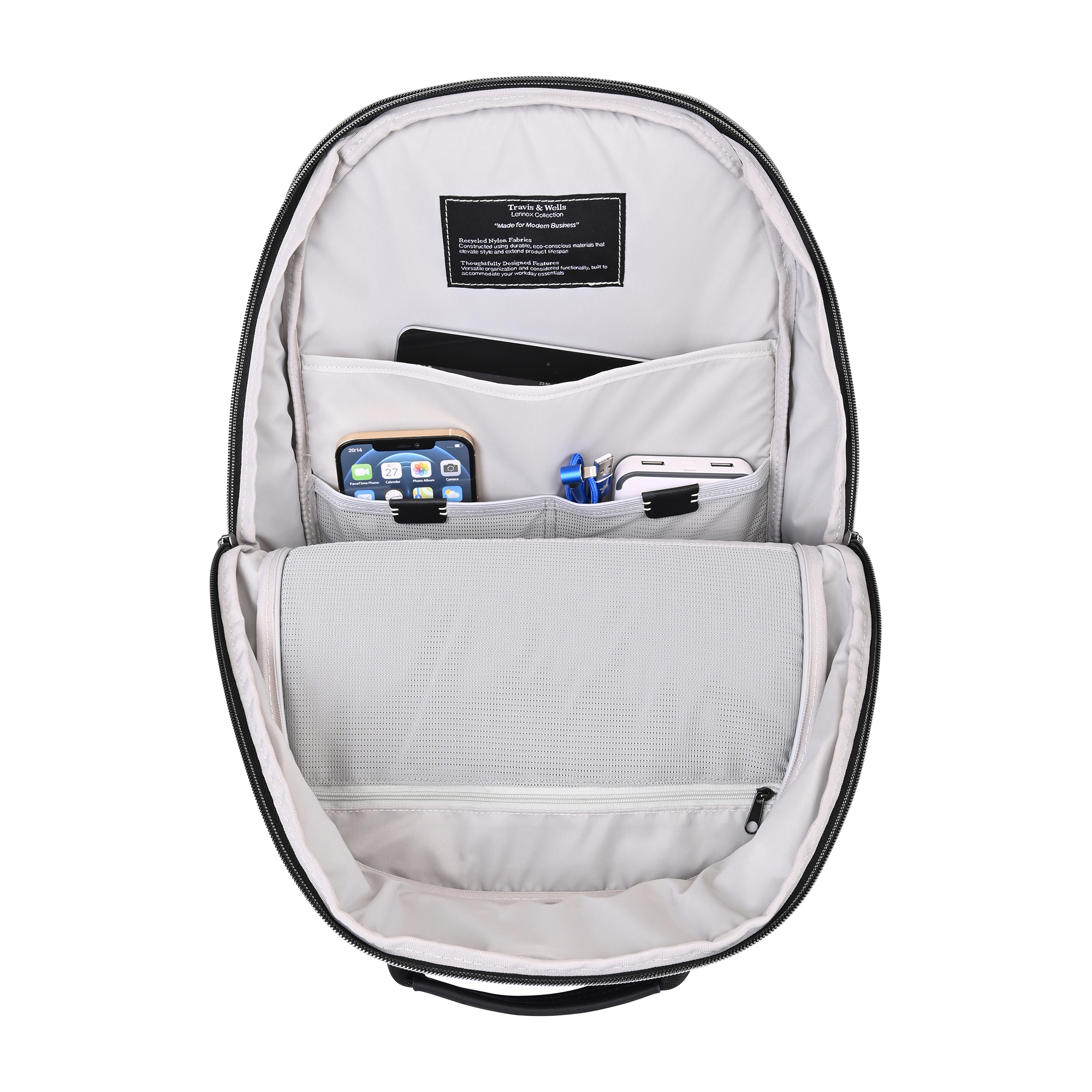 Travis & Wells® Lennox Recycled Nylon Laptop Backpack 27