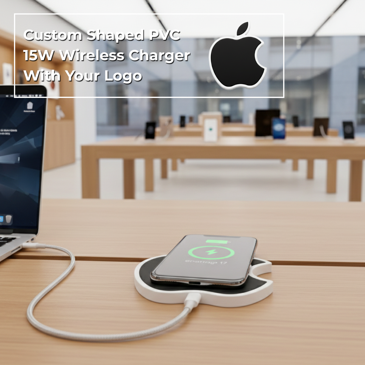 Custom Shaped PVC 15W Wireless Charger with Your Logo 8