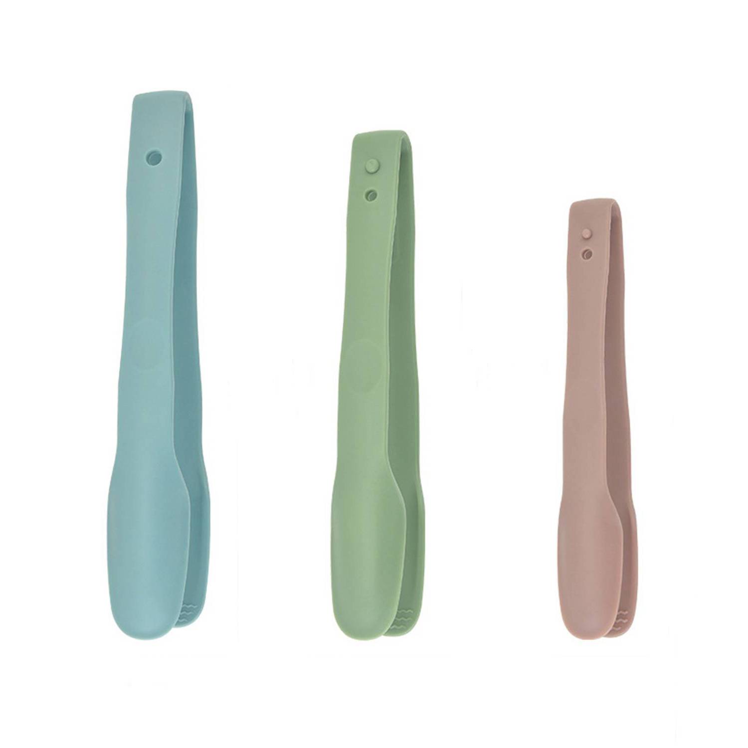 3Pcs Plastic Kitchen Tongs Set 4