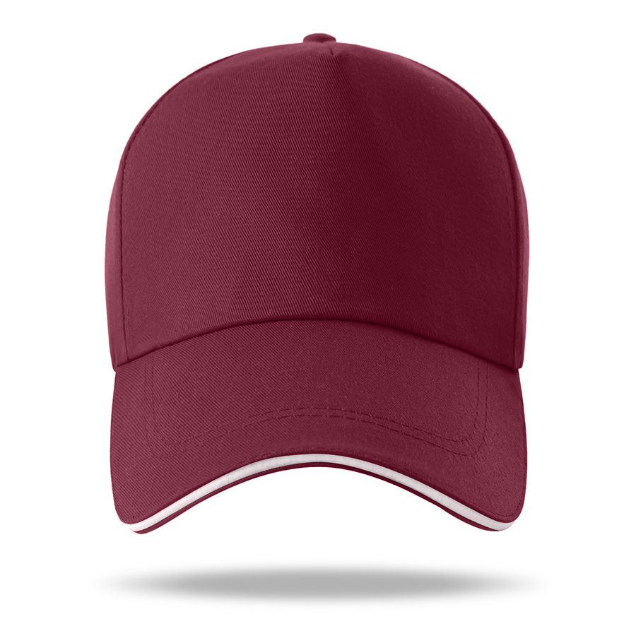 Stock Poly Cotton 5 Panel Cap, Double Buckle Back Fastener 35