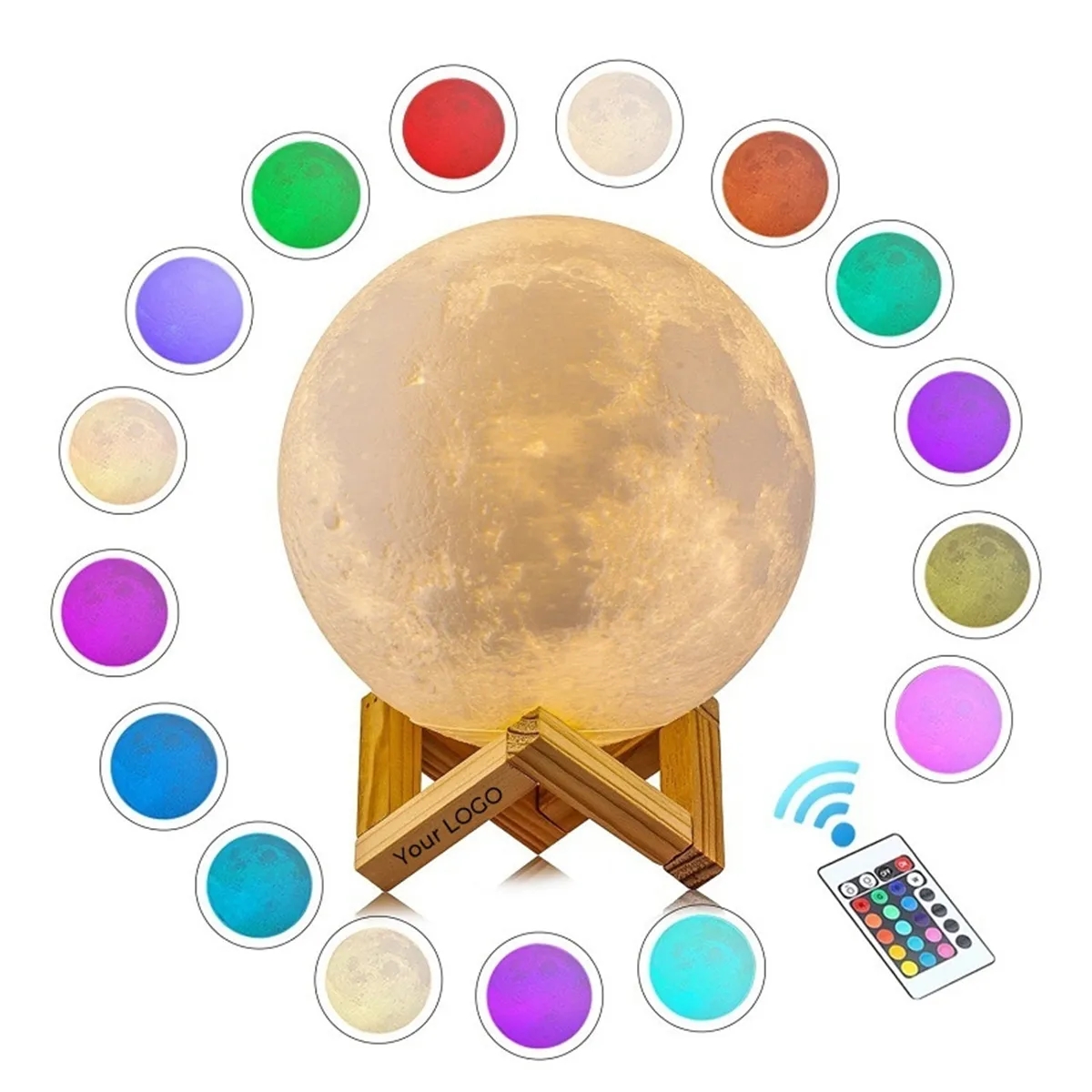 Mind-Glowing Moon Lamp 16 Color Night Light 5