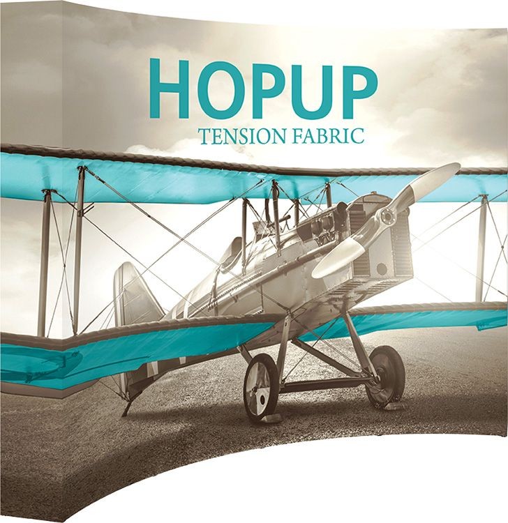 Hopup 10ft wide Curved Display & Tension Fabric Graphic