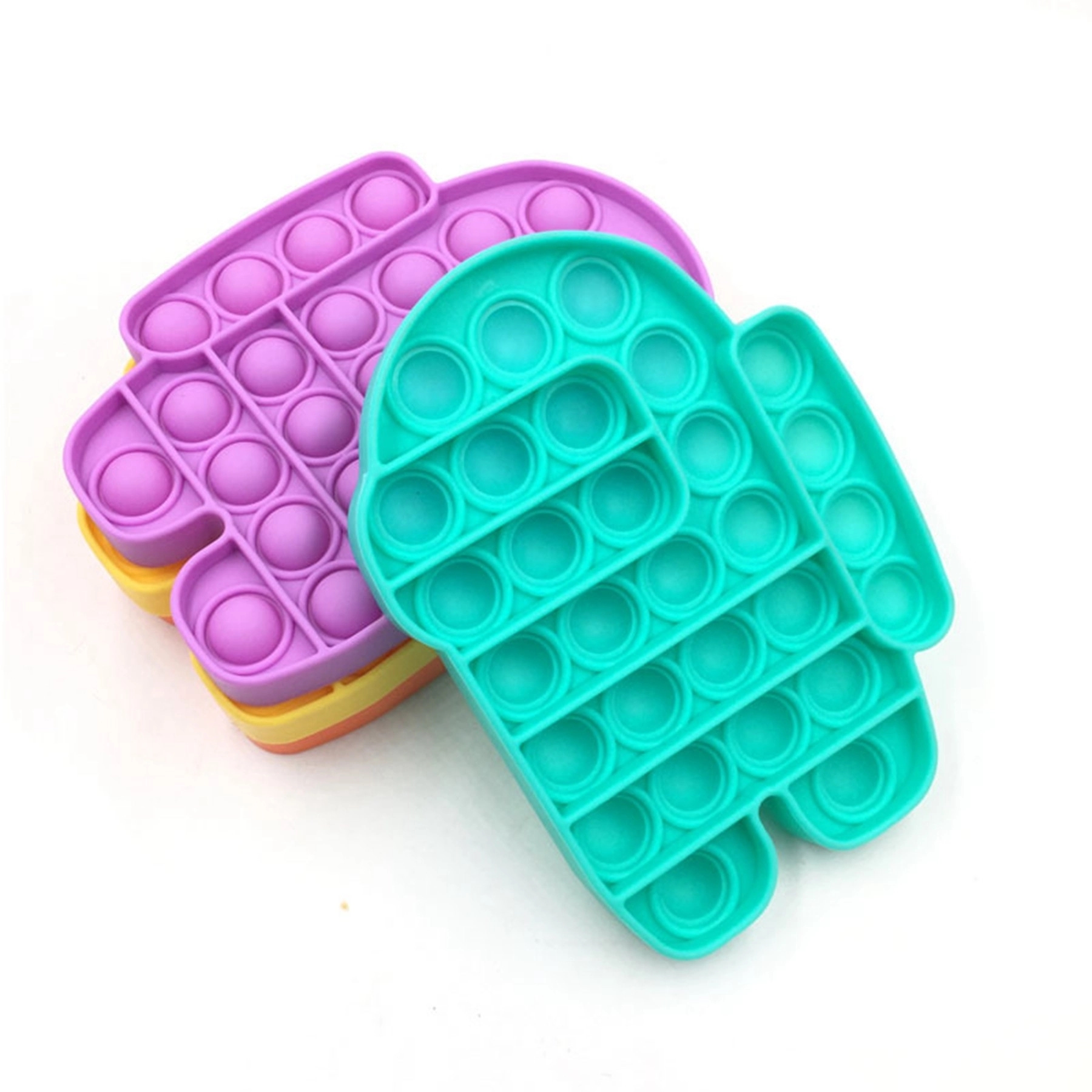 Spaceman Shape Push Pop Bubble Fidget Toy 4