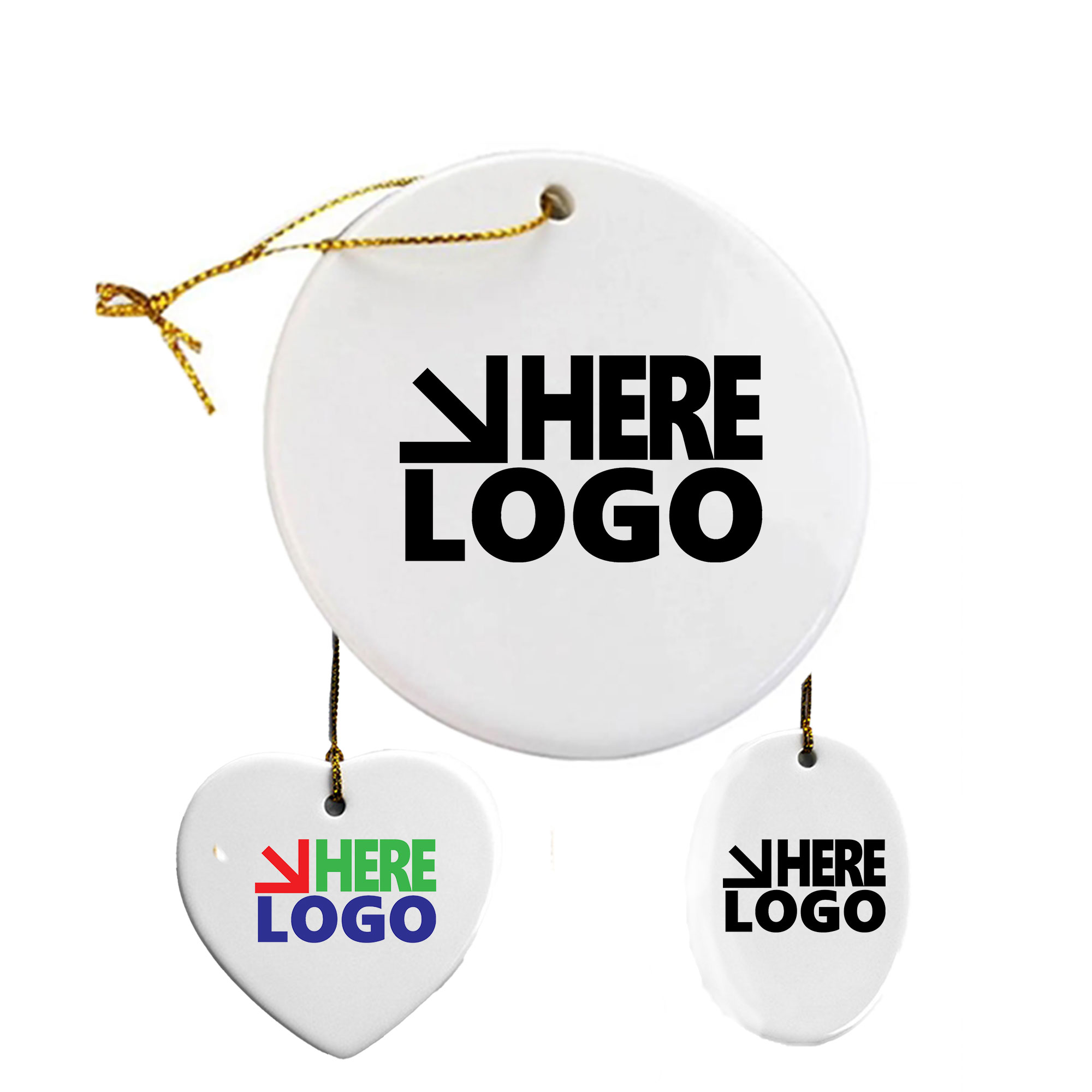 MOQ 15 Custoon Christmas Ceremic Pendant 2
